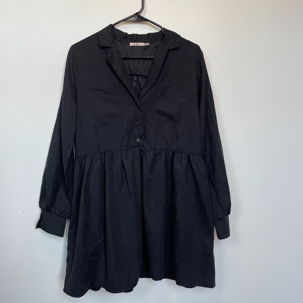 mi ami Black Collared Dress